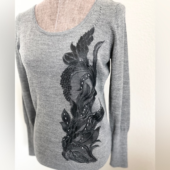 Anthropologie Angel Of The North Torie Tie Back Sweater M - Picture 5 of 8